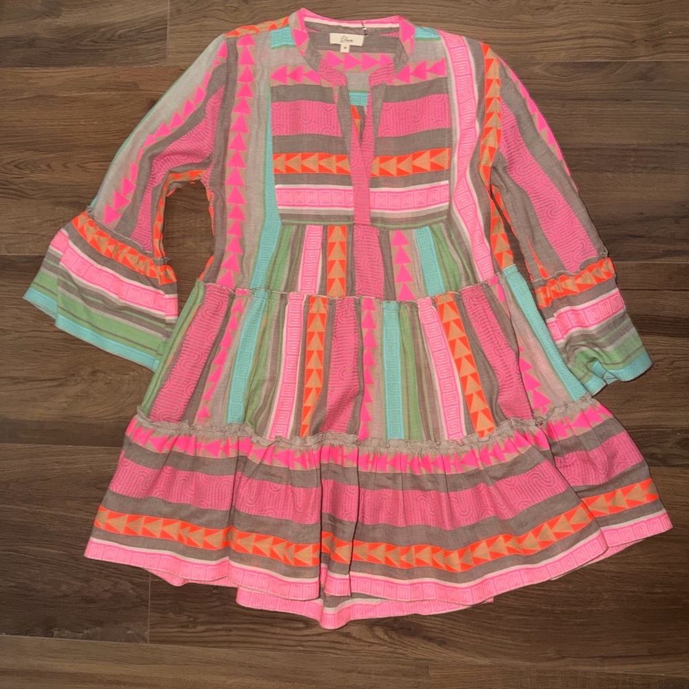 Elan Colorful Striped Ciara Dress